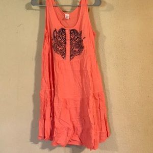 Coral sleeveless dress